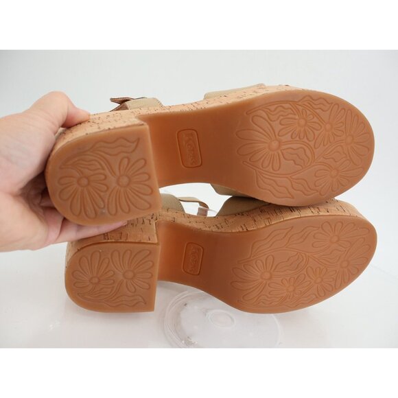 Kork-Ease Korks Calda Sandals Women's 11 Tan Beige Platform Chunky Slingback Y2K - Picture 9 of 13